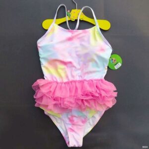 Meisjes Zwemkleding Roze – Abstract Patroon (11-12 Jaar)