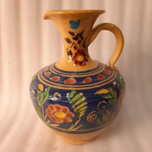 Handbeschilderde artistieke keramische kan – blauw
