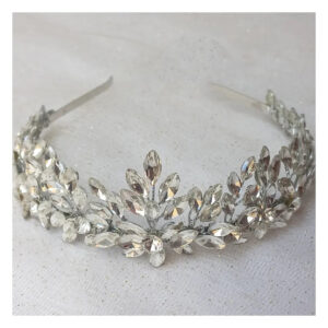 Handgemaakte kristallen tiara – Moderne Bruiloft