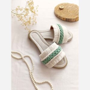 Handgemaakte Macramé Sandal Slipper – Kamille Bloem