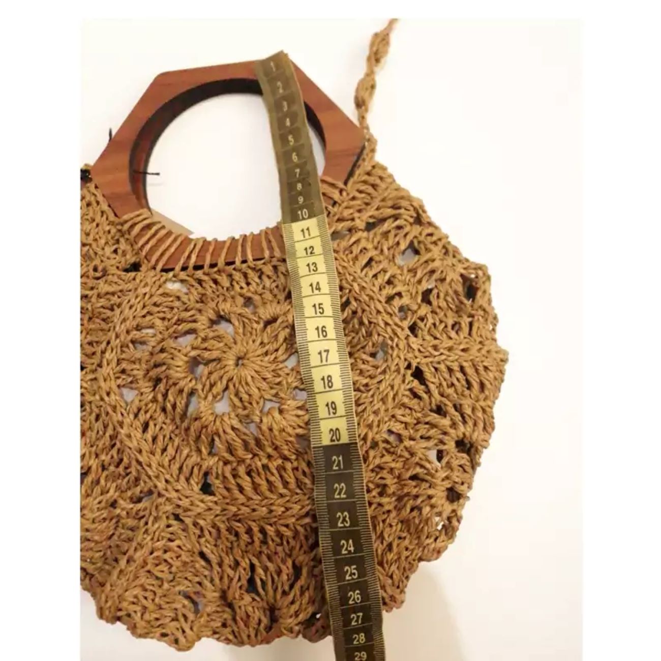 Handgemaakte Raffia Gehaakte Draagtas – Lichtgewicht & Duurzaam