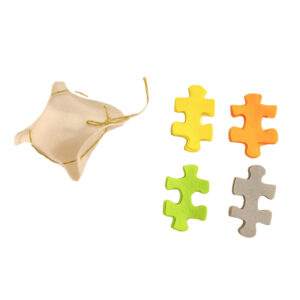 Puzzel Onderzetters Vilt – Geel – Voor Glazen & Mokken (24 stuks)