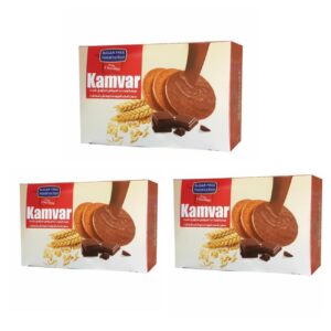 Kamvar Dieetbiscuit met Verwerkt Zemelen en Chocoladelaag – 200 gram (3x)