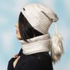 Knitted Hat And Scarf Set, Sam Model, With Fur Lining (3)