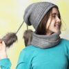 Knitted Hat And Scarf Set, Sam Model, With Fur Lining (4)
