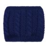 Knitted Ring Neck Style Scarf With Fleece Lining And Spiral Pattern (1)