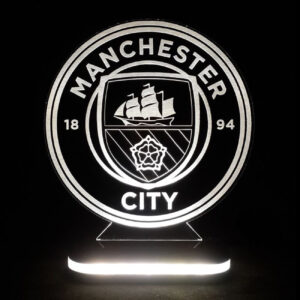 Manchester City Logo Nachtlamp – LED Kleurrijk