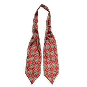 Geometrische Ascot Das – Klassieke & Formele Stijl Geschikt voor Heren & Elk Seizoen in Rood