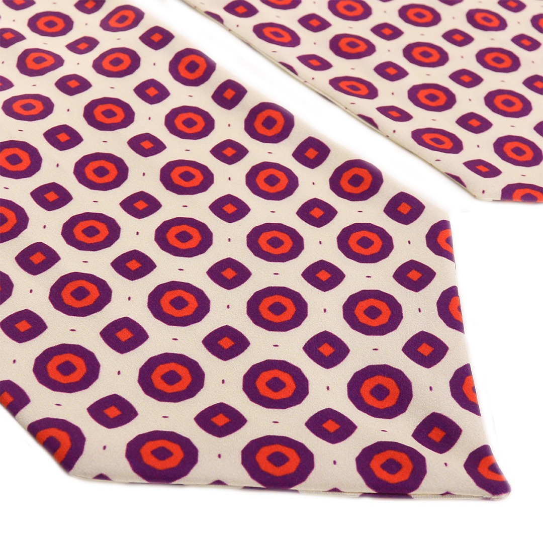 Klassieke heren sjaal – Rood geometrisch patroon