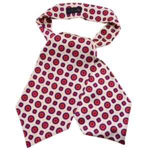 Klassieke heren sjaal – Rood geometrisch patroon