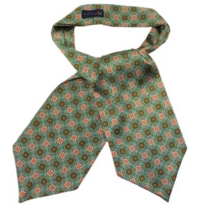 Heren Vintage Geruite Ascot-stropdas – Groen