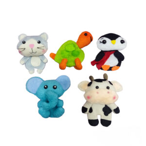 Mini Dier Vingerpop – Set van 5