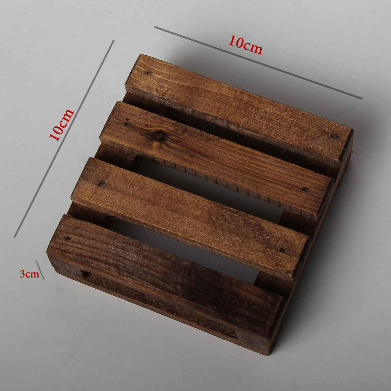 Mini Houten Pallet Onderzetters 6-pack – Perfect voor Theekoppen, Mokken & Glazen