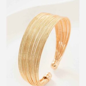 Minimalistische Manchette Armband – Multi-Rij Goudkleurig