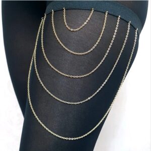 Minimalistische Gelaagde Dij-Ketting – Elegant RVS