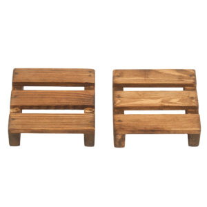 Minimalistische Houten Pallet Onderzetters – Set van 6