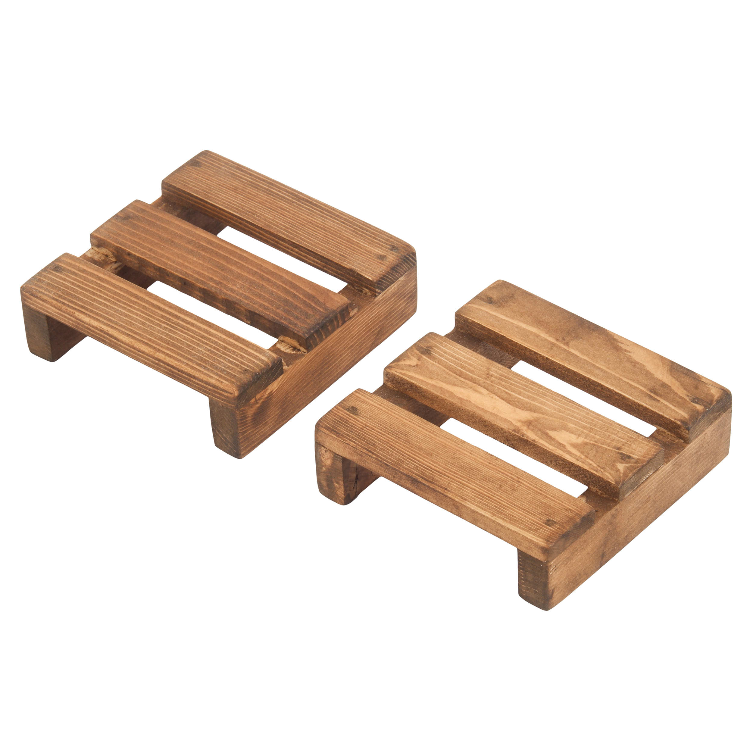 Minimalistische Pallet Houten Onderzetters 6-pack – Geweldig voor Keuken, Bar & Kantoor