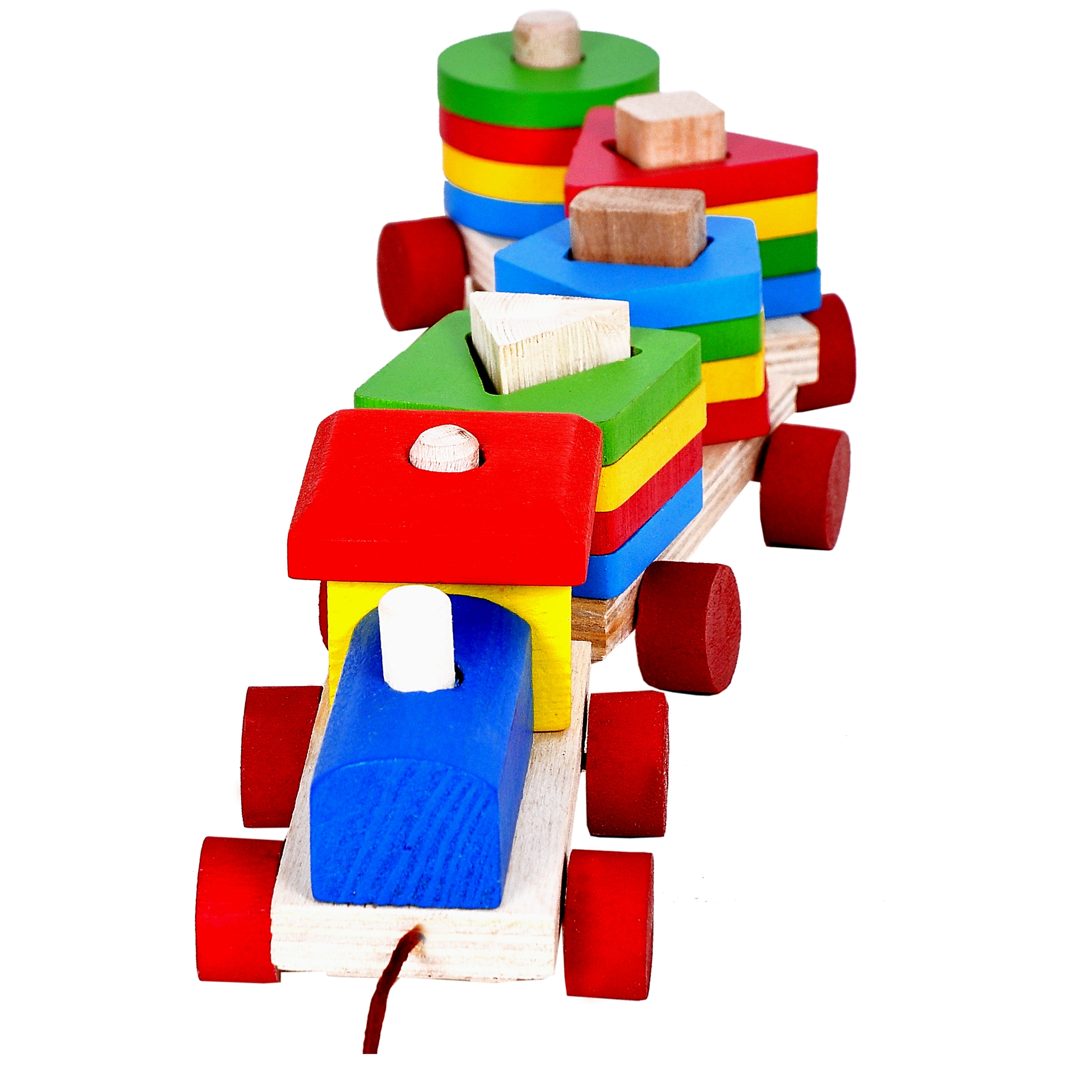 Montessori Houten Trein – Kleur & Vorm Sorteerder