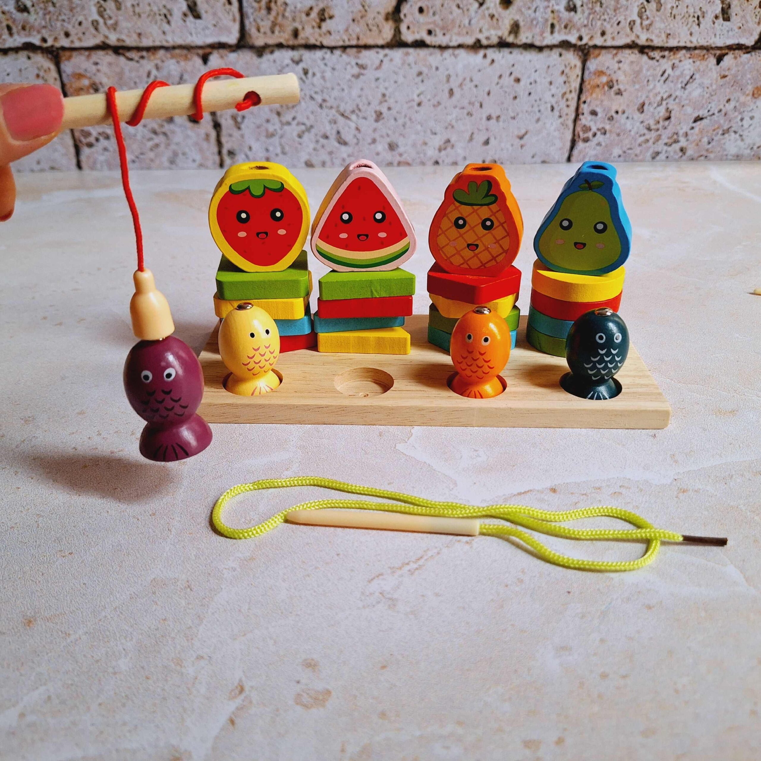 Montessori Vissen Thema Vormenspel – Hout