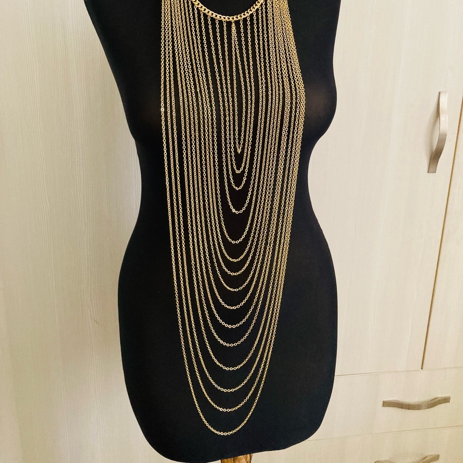 Multi-laagse Lichaamsketting – Goud