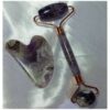 Natural Amethyst Facisal Roller Stone Massage Set with Gua Sha