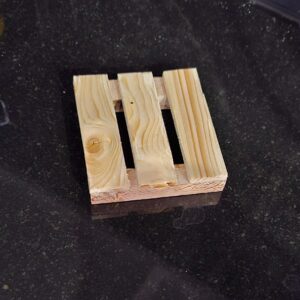 Natuurlijke Houten Pallet Onderzetters – Lichtbruin (Set van 6)