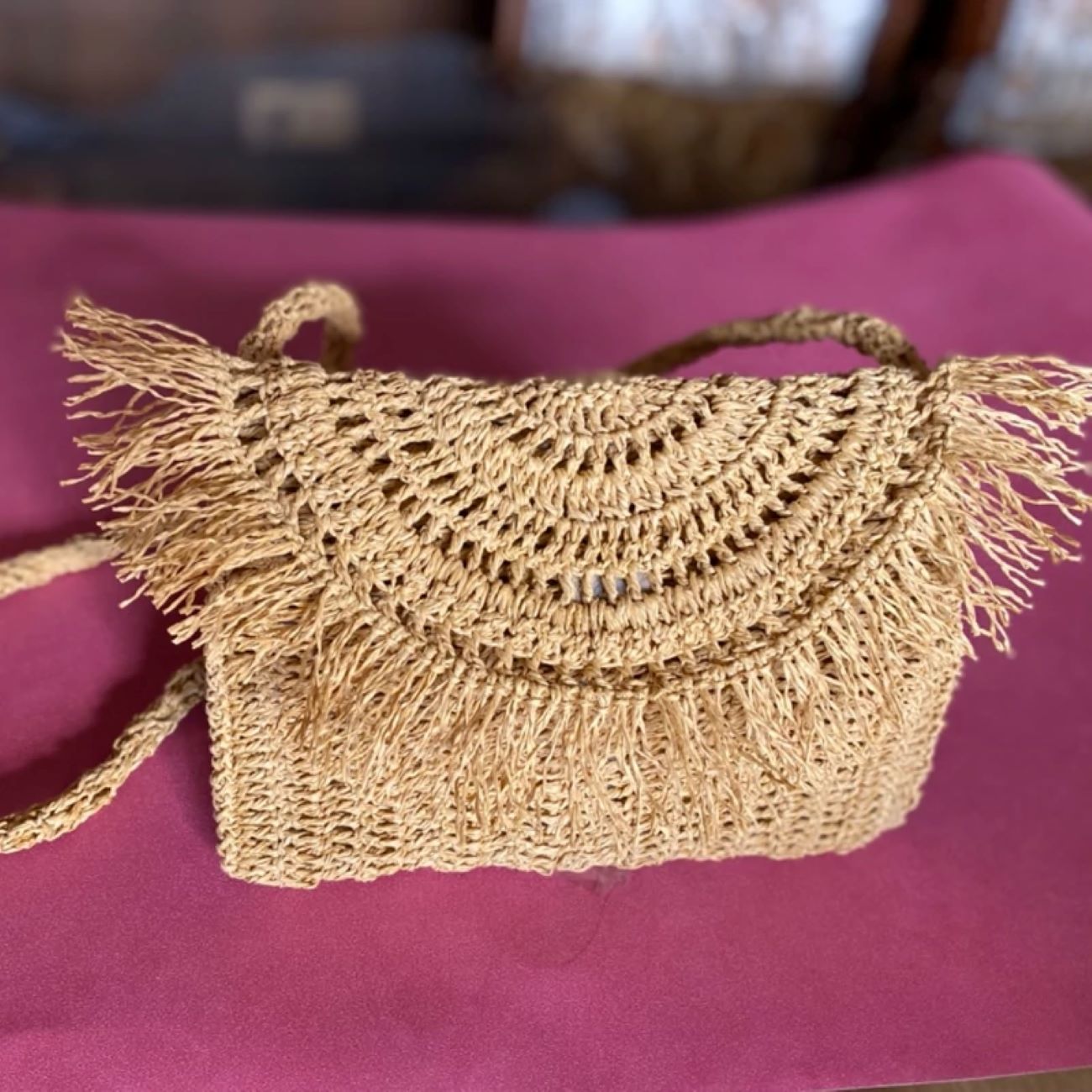 Natuur-geïnspireerde raffia tas – Boho Stijl