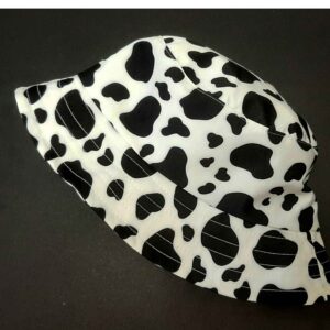 Outdoor Koeienprint Bucket Hat – Modieuze Witte Hoed