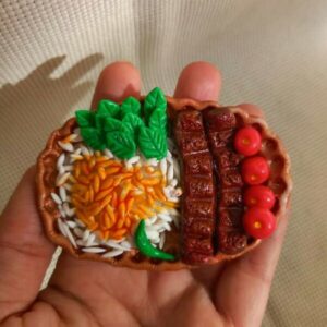 Perzische Keuken Koelkast Magneet – Miniatuur Kebab (2x)