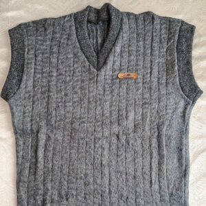 Perzisch Heren Mouwloos Kameel Wol Vest – Grijs
