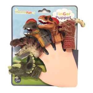 Plastic Dinosaurus Vingerpoppetjes – Set van 5, Geschikt voor Leren door Spel
