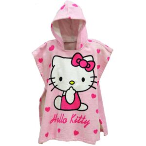 Kinder poncho badjas – Hello Kitty (3-6 jaar)