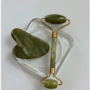 Premium Kwaliteit Natuurlijke Jade Gua Sha en Jade Roller Set – Voor Liften en Diepe Reiniging