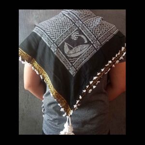 Premium Omaanse Shemagh – Traditionele Katoenen Draagstijl, Comfort met Gouden Rand