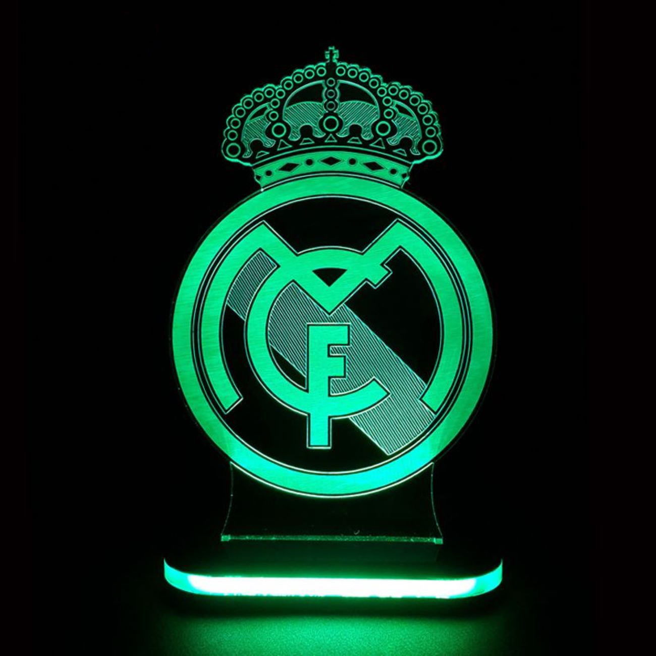 Real Madrid Team Logo Nachtlamp – LED Sport Decoratie