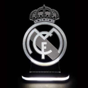 Real Madrid Team Logo Nachtlamp – LED Sport Decoratie