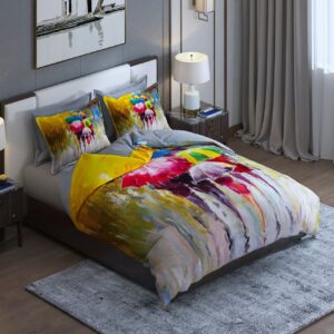 Rojha Beddengoedset Tweepersoons – Abstract Geel – 6-delig