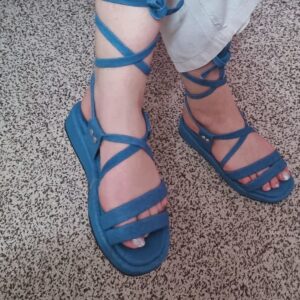 Gladiator Sandalen Romani – Blauw Kunstleer – Zomermode