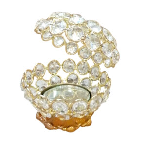Zee-geïnspireerde schelpvormige sieraden- en kleine schattenhouder, kristal ontwerp