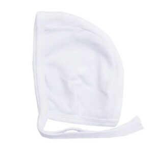 Zachte Katoenen Baby Oorklep Muts – Comfort & Warmte de Hele Dag, Effen Wit