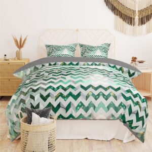 Luxe 6-Delige Beddengoedset – Groen Geometrisch