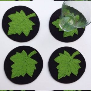 Stijlvolle Vilt Onderzetter Set – Geschikt voor Cadeau of Persoonlijk Gebruik (6x)