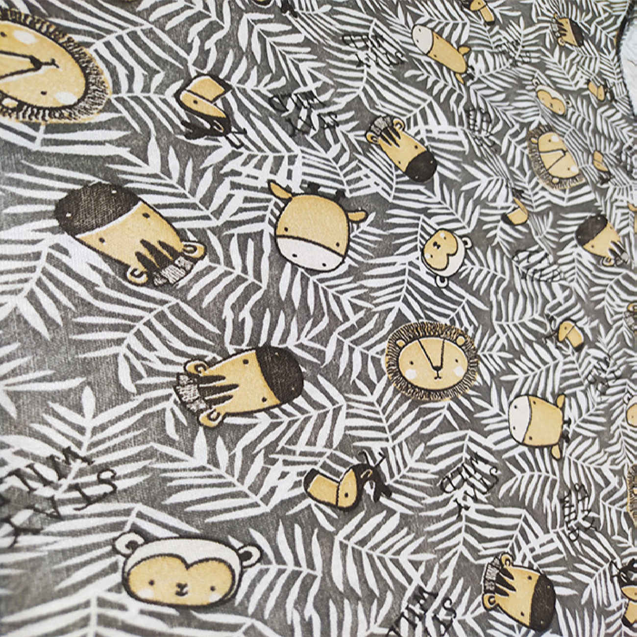 Grijze Newborn Swaddle – Diermotieven