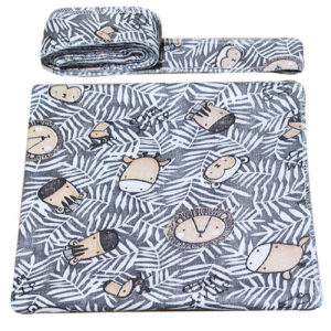 Grijze Newborn Swaddle – Diermotieven