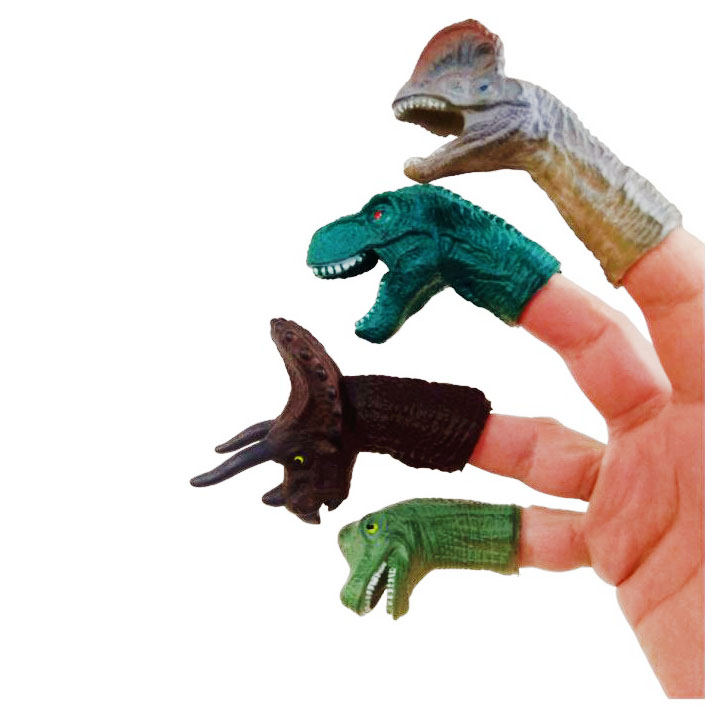 Speelgoed Dinosaurus Vingerpoppetjes – Set van Groene Poppen