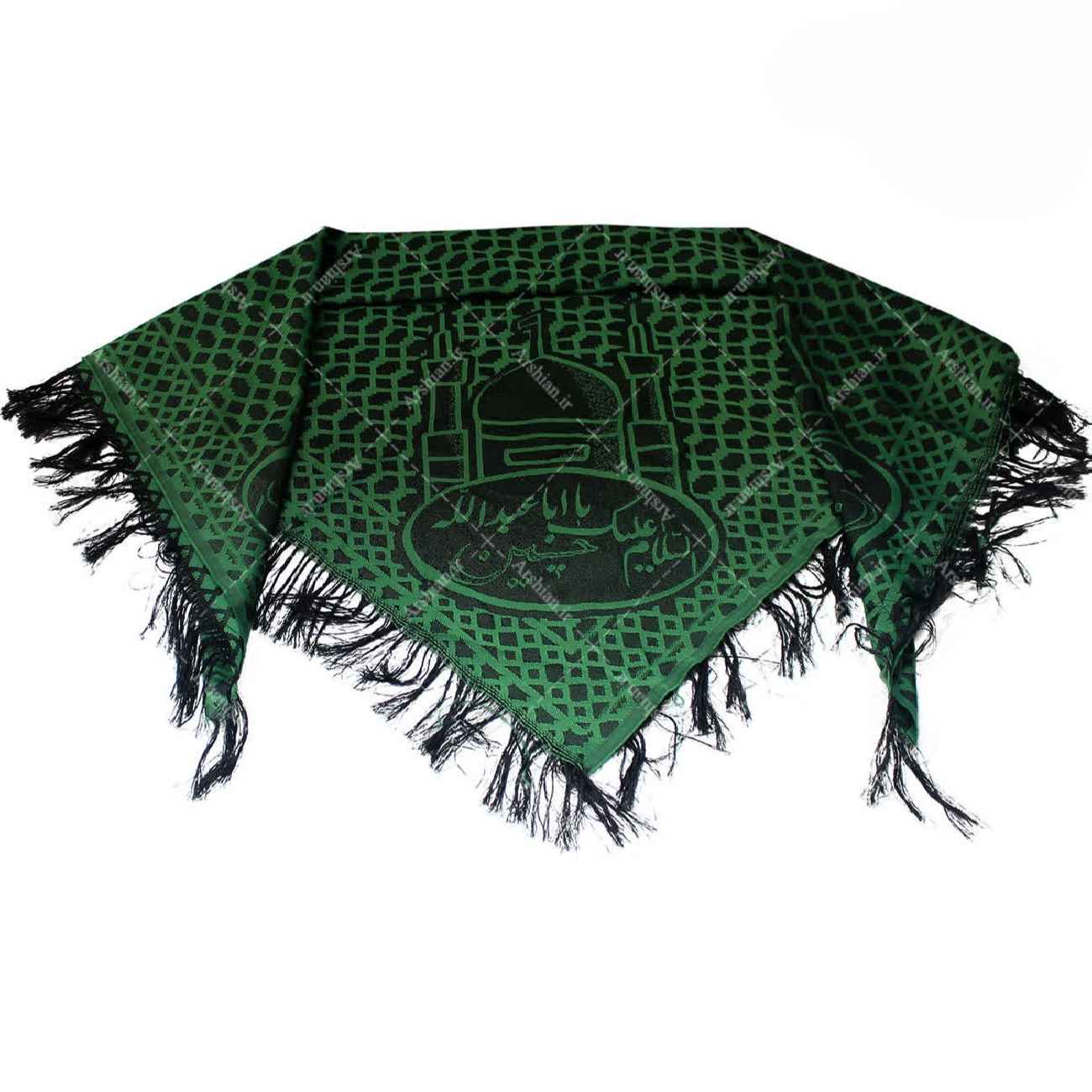 Traditionele Midden-Oosterse Shemagh – Groene Kalligrafie