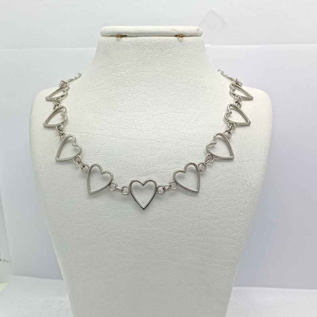 Dames Choker Ketting – Zilver Hart
