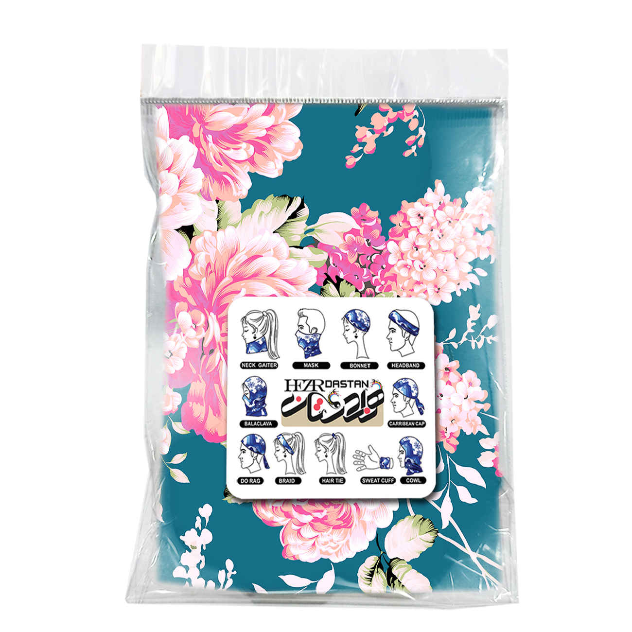 Dames Buis Sjaal – Donkergroen Bloemen