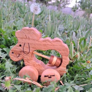 Houten Lammetje Baby Rammelaar – Natuurlijke Afwerking