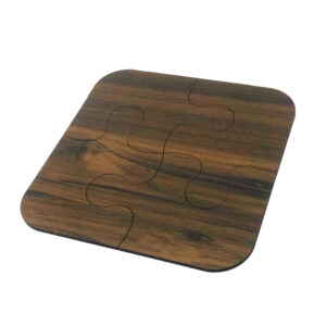 Houten Puzzel Onderzetter Set – Set van 4